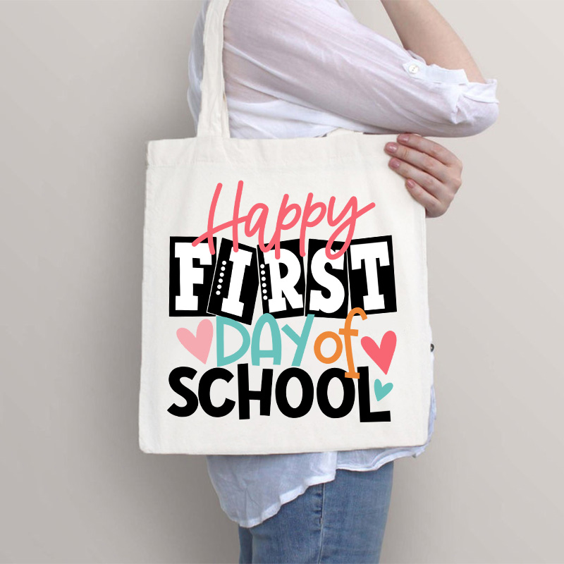 Happy First Day Of School Heart Tote Bag