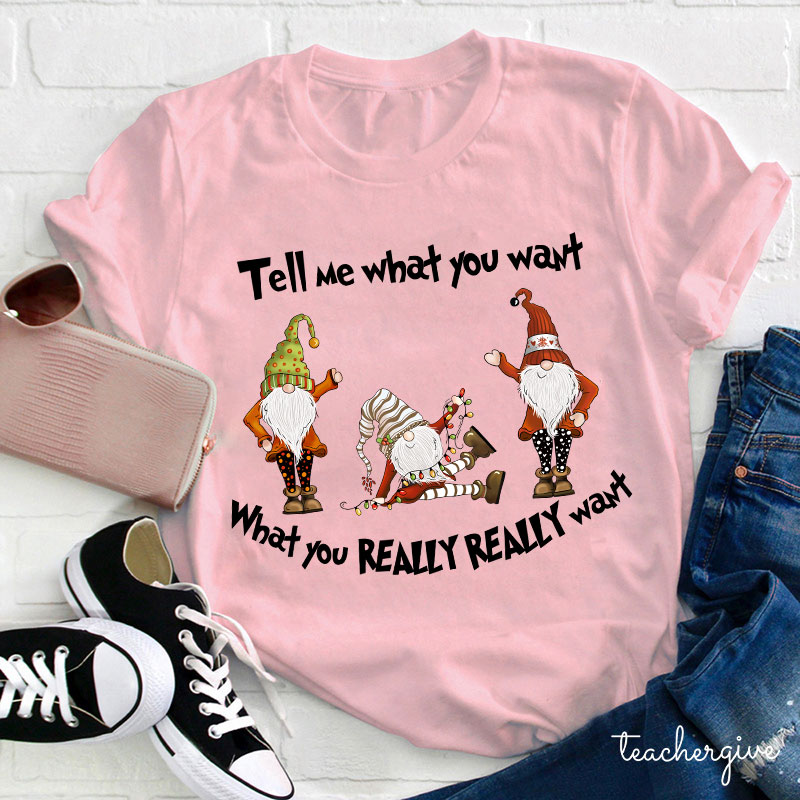 Tell Me What You Want Teacher T-Shirt