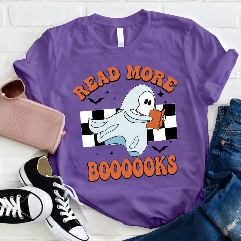 Read More Boooooks Bookish Ghost Teacher T-Shirt