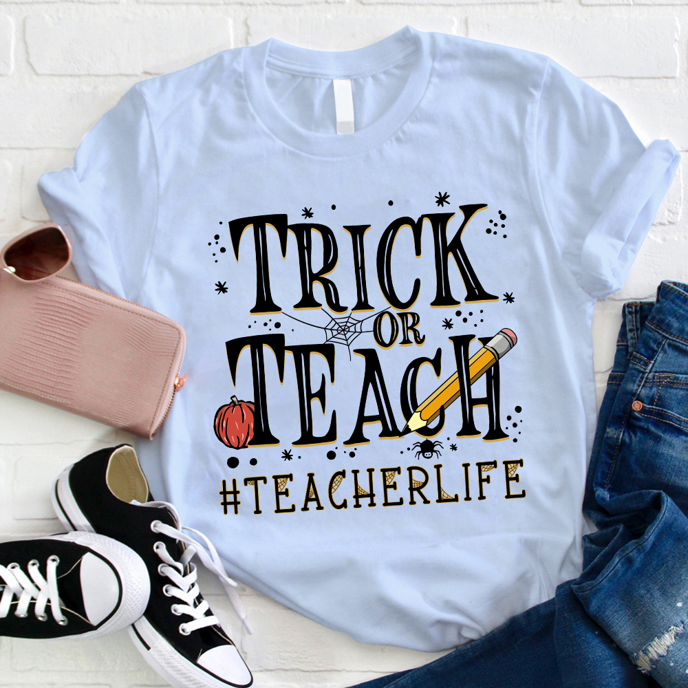Trick Or Teach Halloween Spider T-Shirt