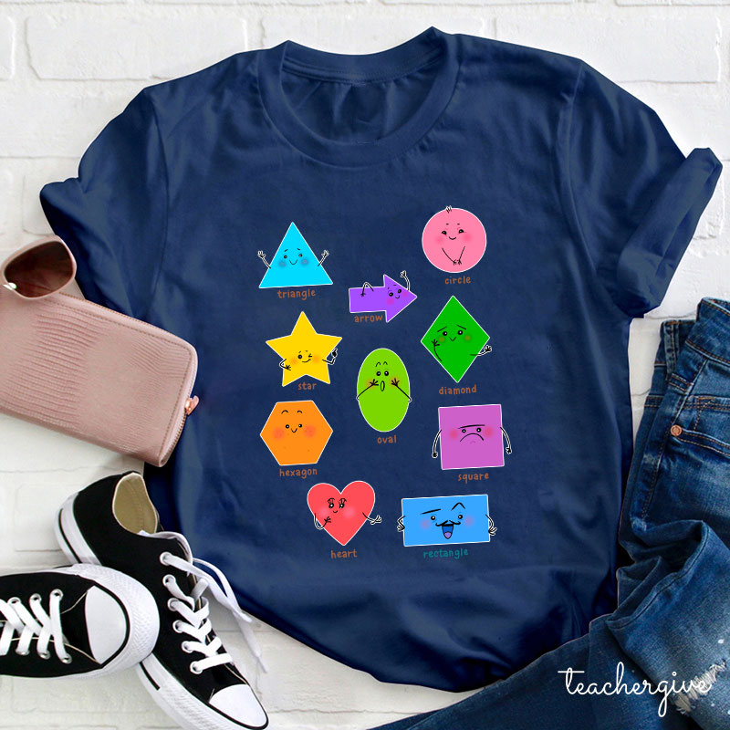 Learn Shapes With Me Teacher T-Shirt