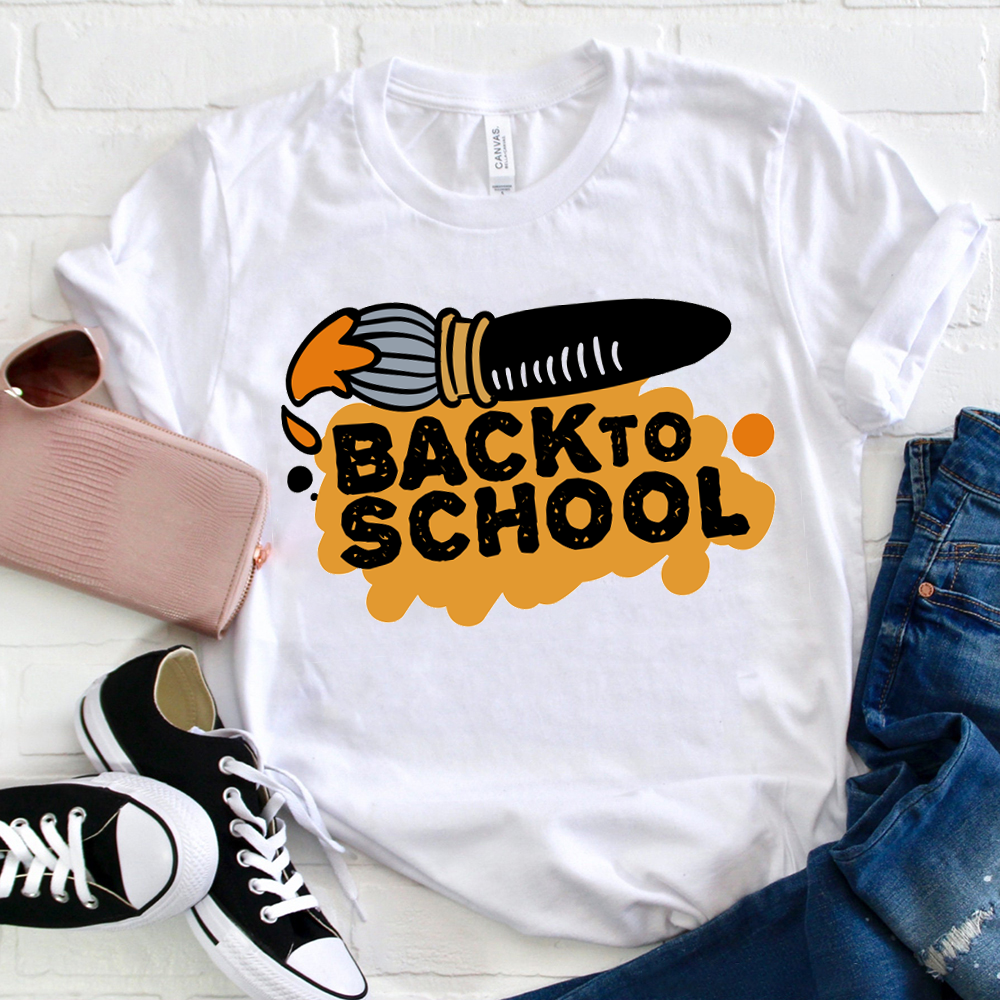 Back To School  Cartoon Brush T-Shirt