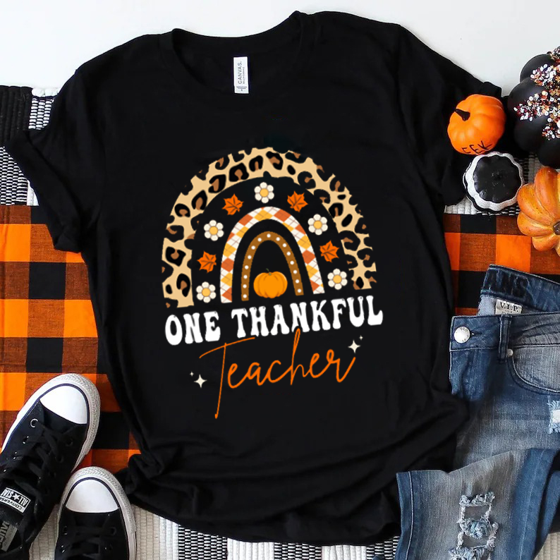 One Thankful Teacher Autumn Feeling T-Shirt