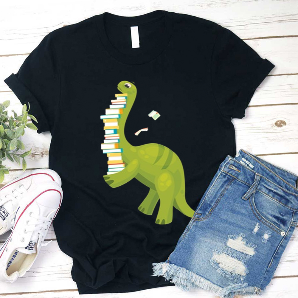 Book Dinosaur Heavy Knowledge Teacher T-Shirt