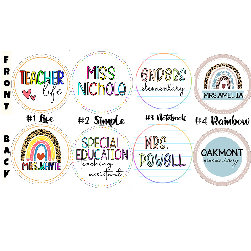 Personalized Rainbow Book Teacher Lanyard