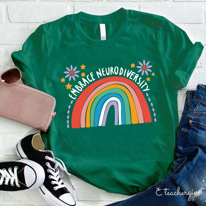 Embrace Neurodiversity Teacher T-Shirt