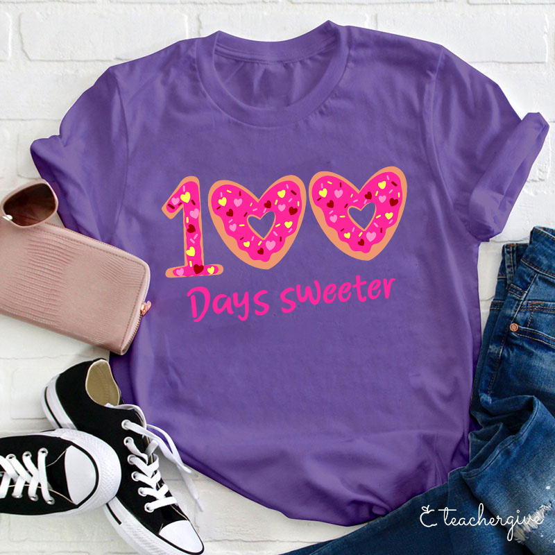 100 Days Sweeter Teacher T-Shirt