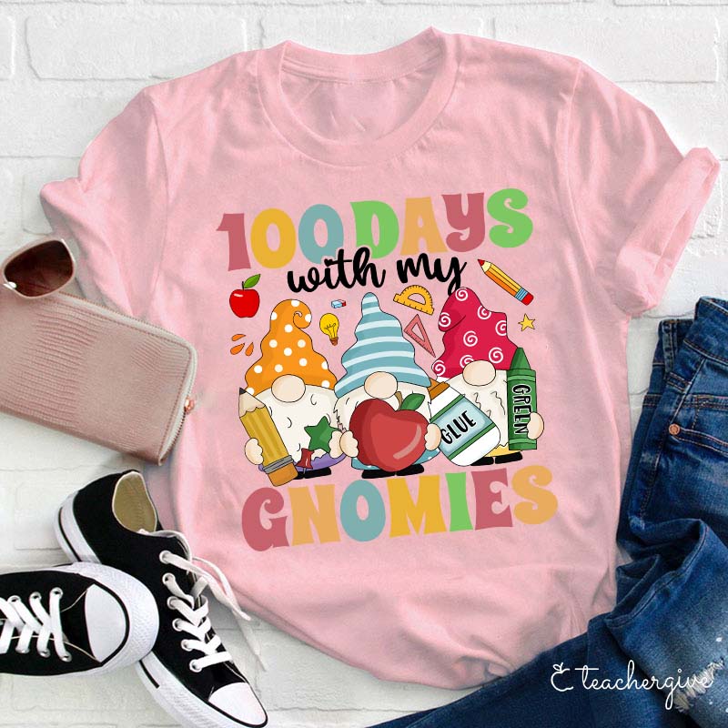 100 Days With My Gnomies Teacher T-Shirt