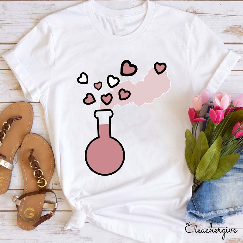 Valentine Vibes Science Teacher T-Shirt