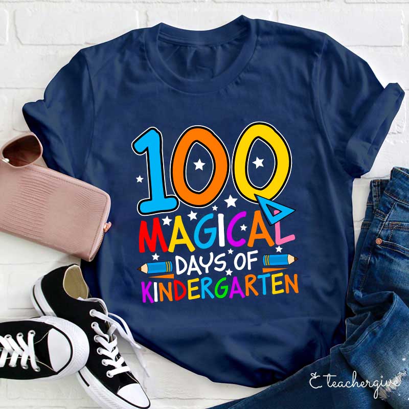 Personalized Grade 100 Magical Days Teacher T-Shirt