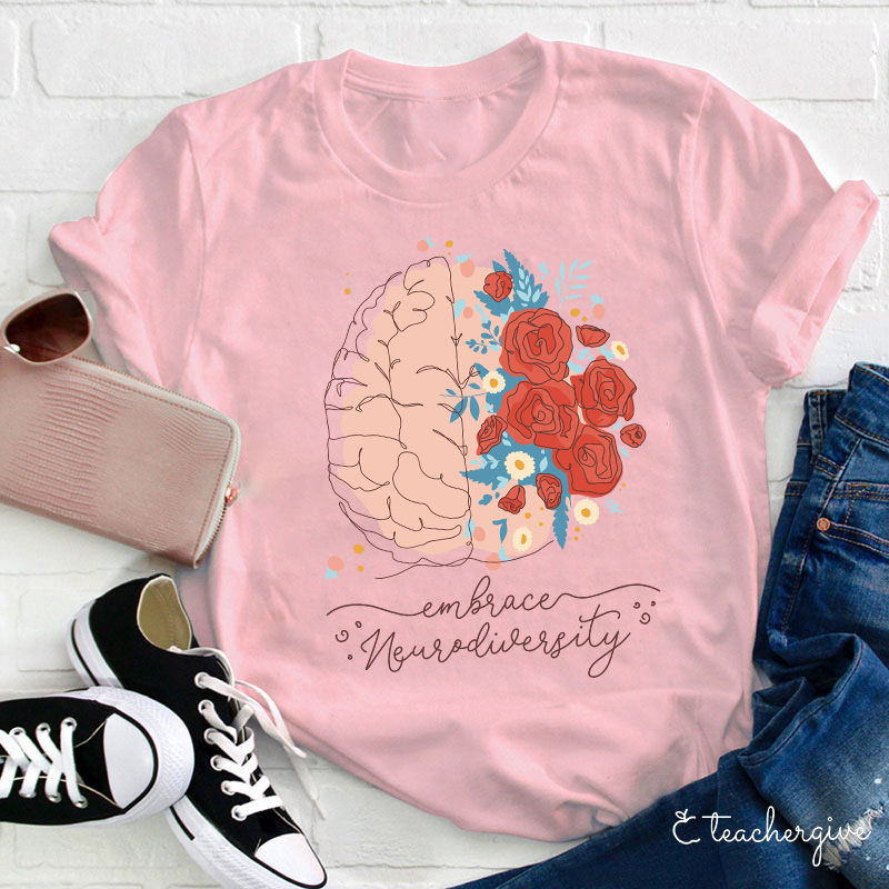Embrace Neurodivesity Teacher T-Shirt