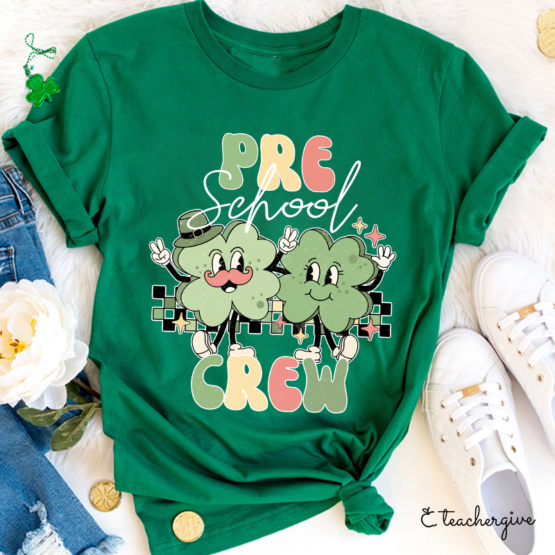 Personalized Grade Clovers Crew Teacher T-Shirt