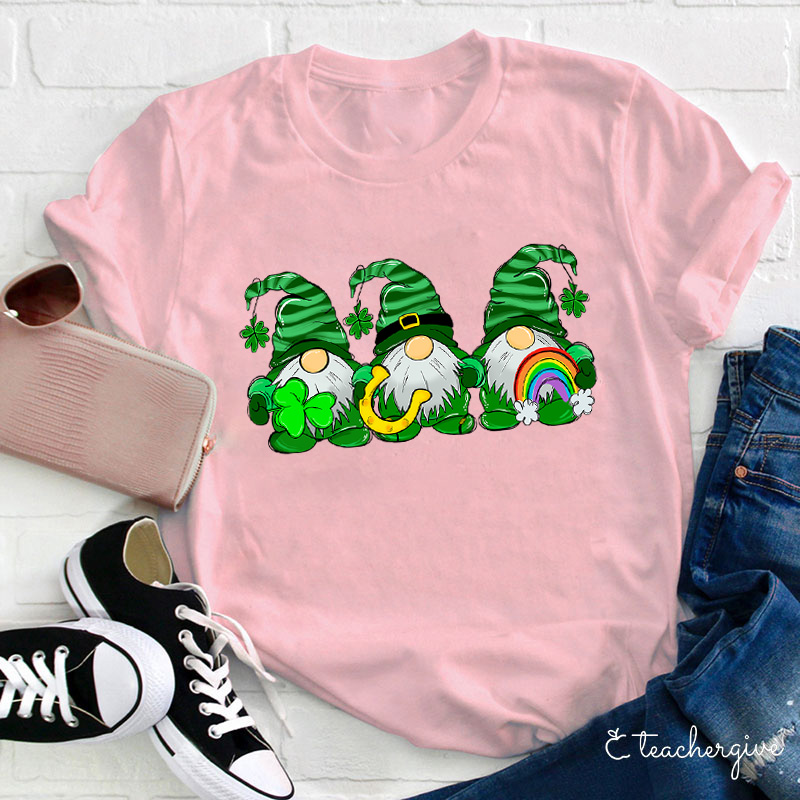 Clover Gnomies Teacher T-Shirt