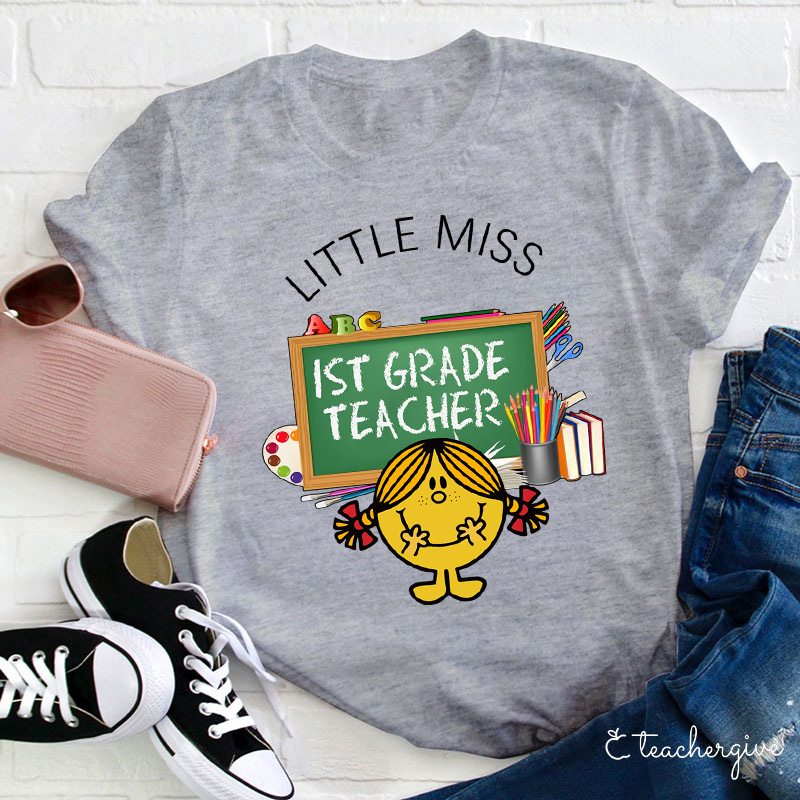 Personalized Little Miss 1st Grade Teacher T-Shirt