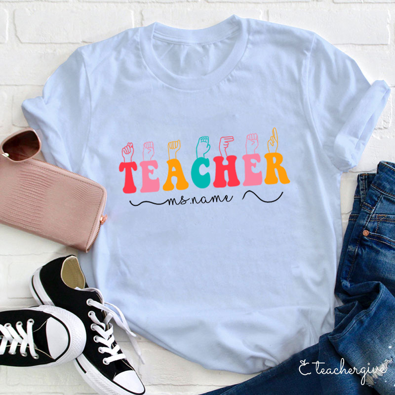 Personalized Teacher Name Teacher T-Shirt