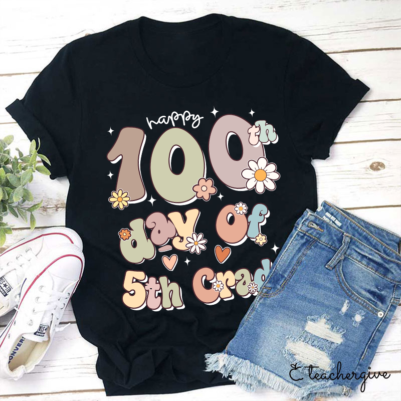 Personalized Happy 100 Days Teacher T-Shirt