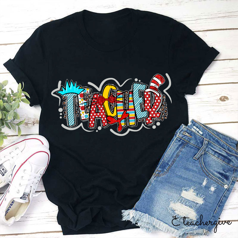 Rich Patterns Teacher Life Teacher T-Shirt