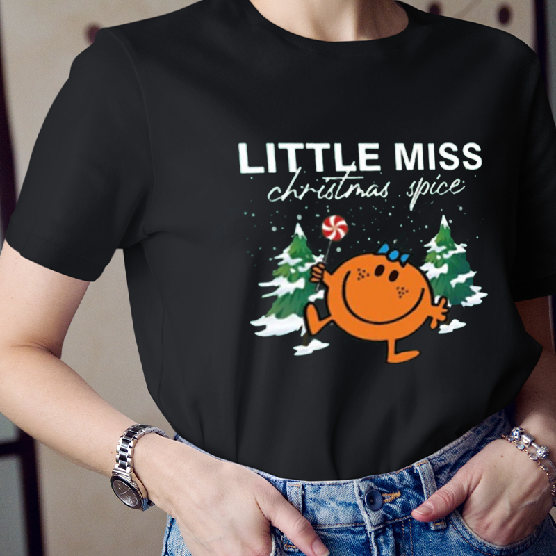 Little Miss Christmas Spice Teacher T-Shirt