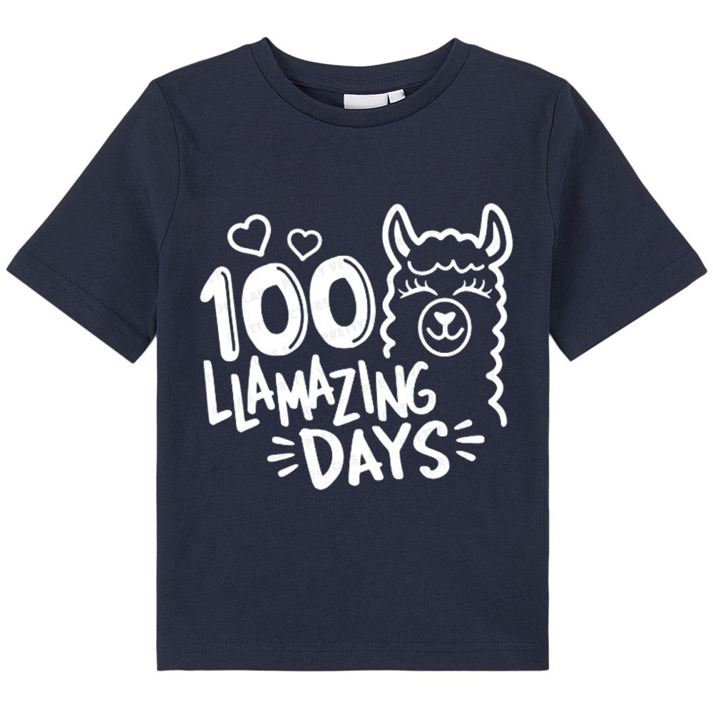 100 Llamazing Days Kids T-Shirt