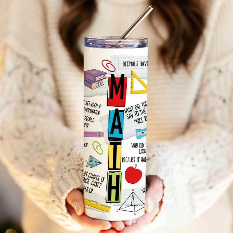 I Like To Swim In The World Of Mathematics Teacher Tumbler