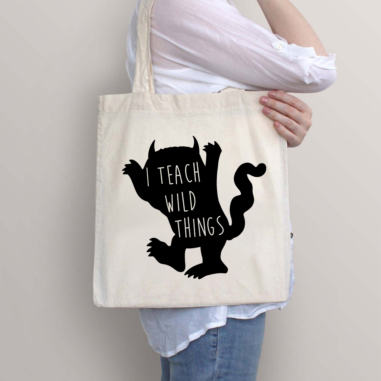 I Teach Wild Things Teacher Tote Bag
