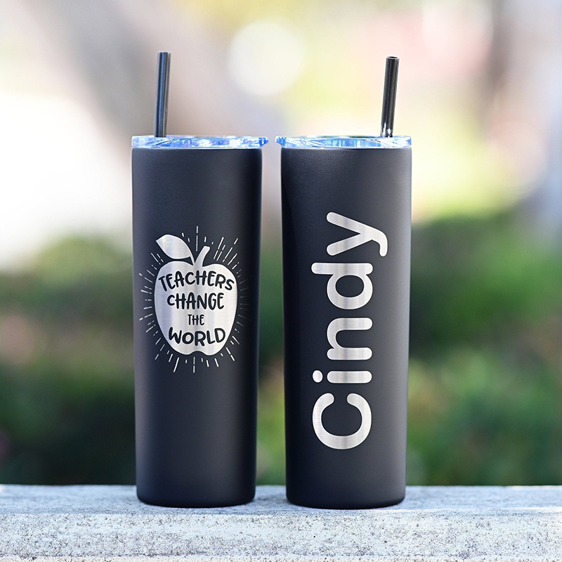 Personalized Music Notes Heart Teacher Tumbler