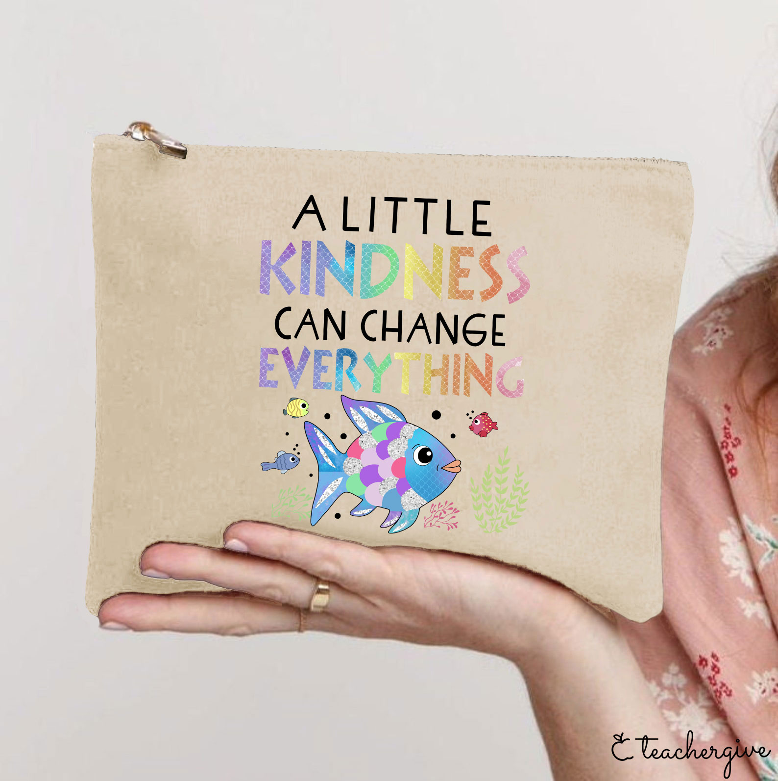 A Little Kindness Can Change Everything Teacher Makeup Bag
