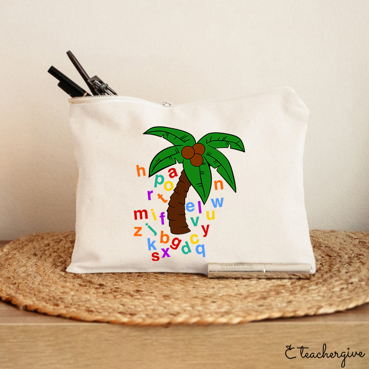 Chicka Chicka Boom Boom Tree Teacher Makeup Bag