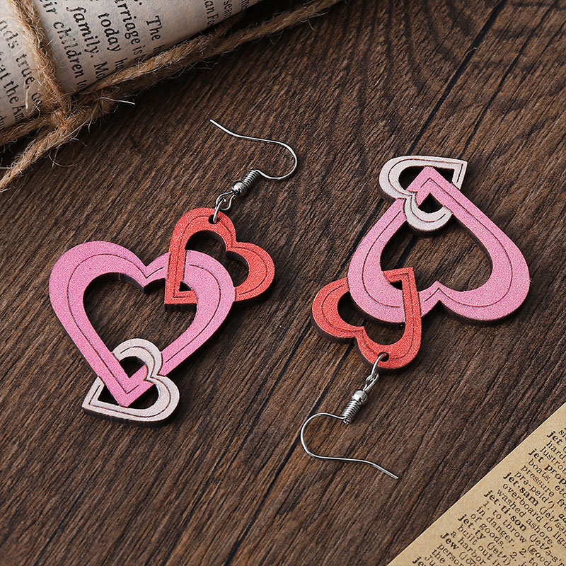 Put Your Heart And My Heart In A String Teacher Wooden Earrings