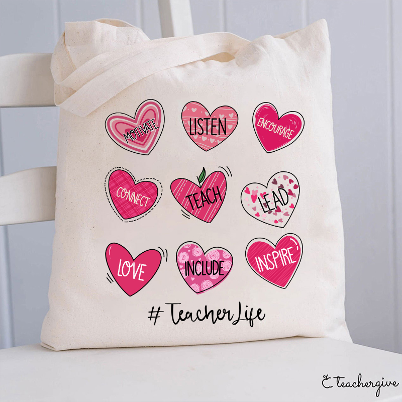 Motivate Listen Encourage Teacher Tote Bag