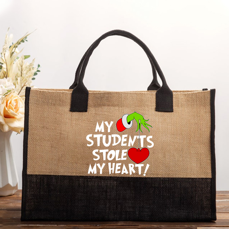 My Students Stole My Heart Teacher Cotton Tote Bag