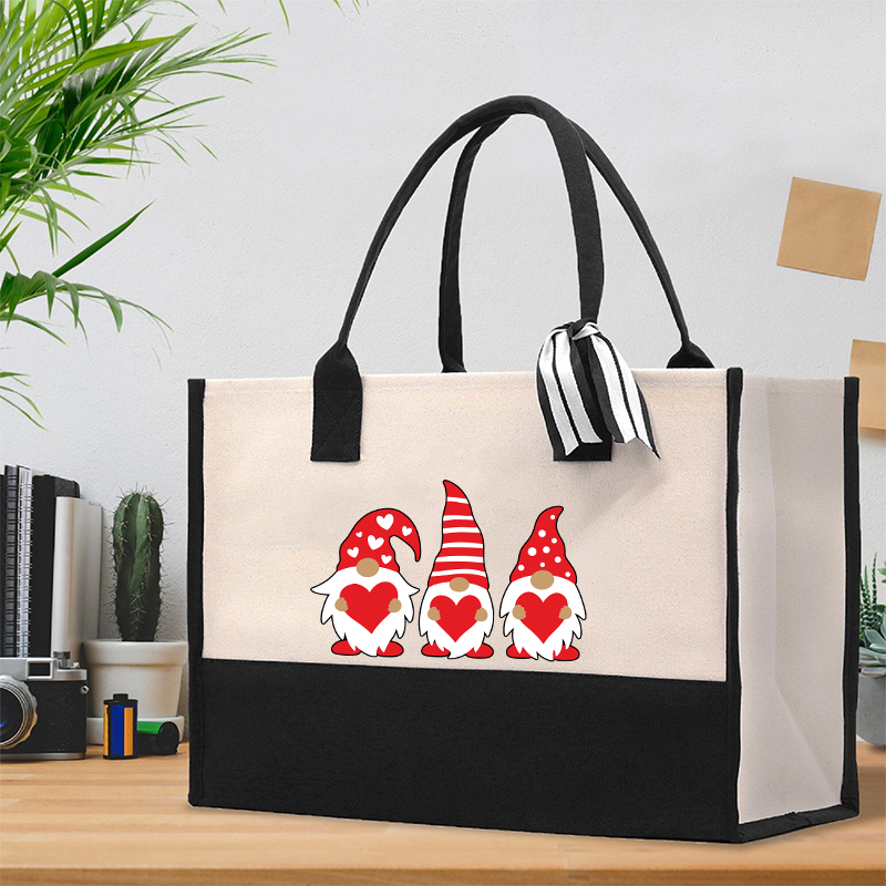 Three Love Gnomes Teacher Cotton Tote Bag