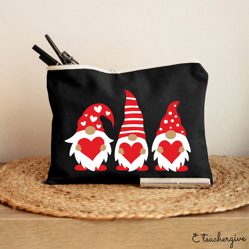 Three Love Gnomes Teacher Makeup Bag
