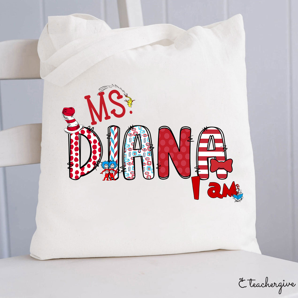 Personalized Hi Teacher Tote Bag