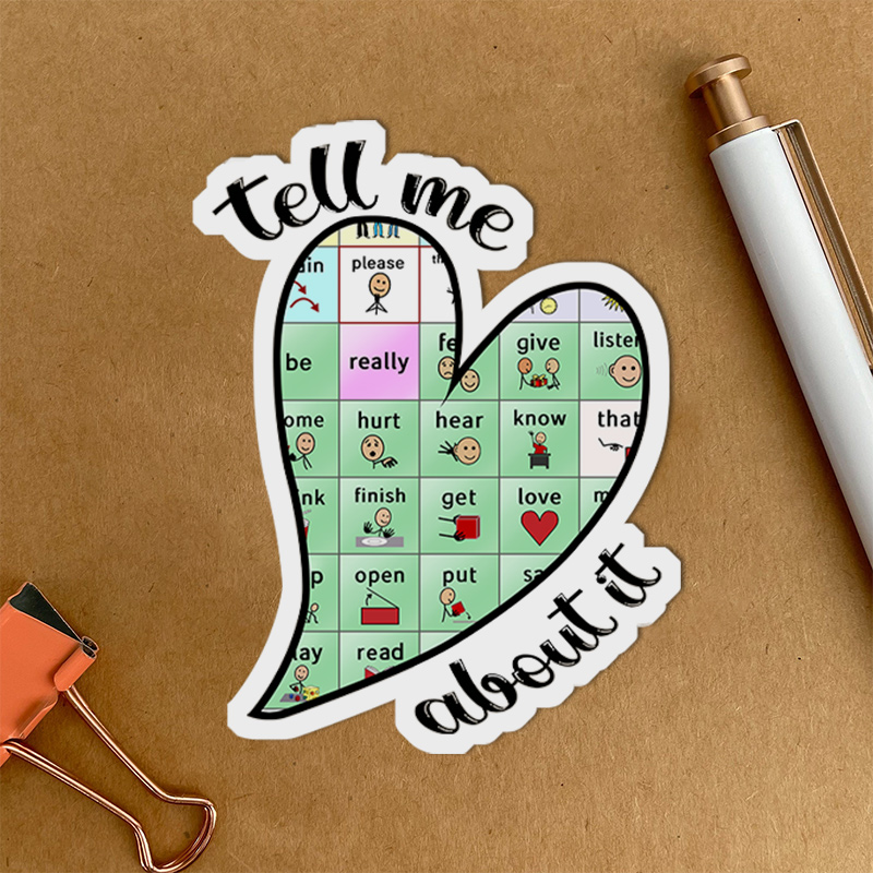 Tell Me About It Teacher Stickers