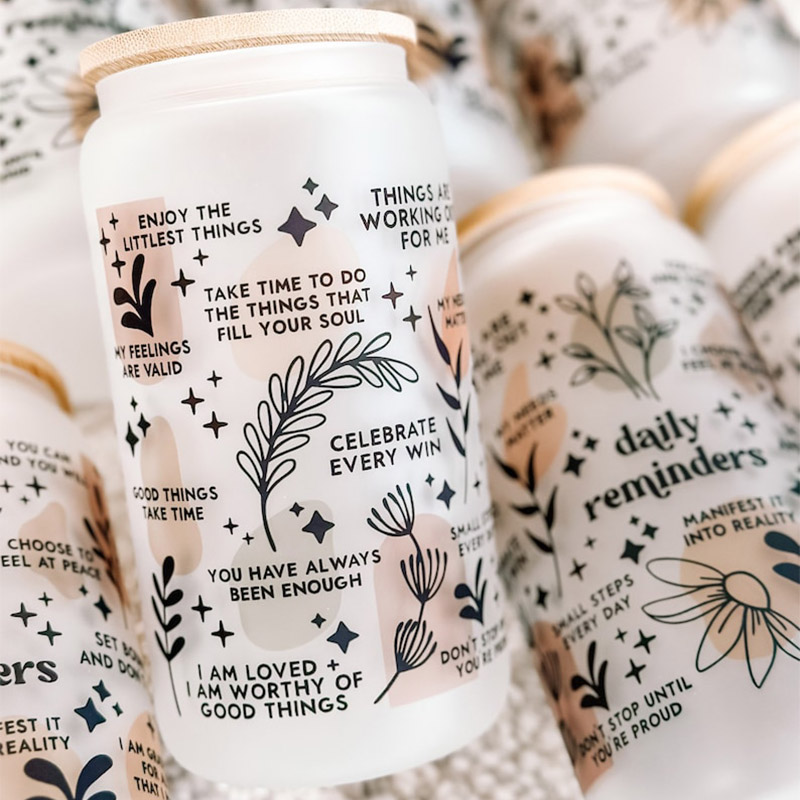 Daily Reminders Teacher Glass Can Tumbler