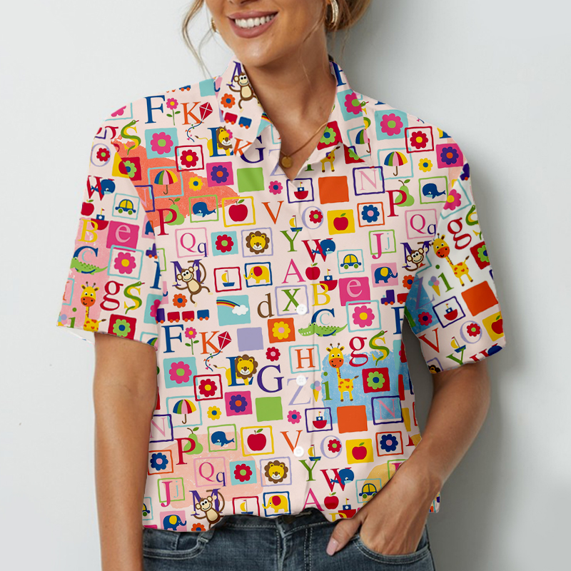Alphabet Teacher Short Sleeve Shirt