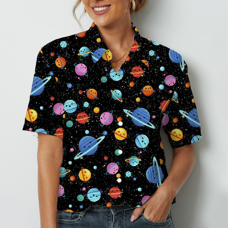 Vast Universe Planet Teacher Short Sleeve Shirt