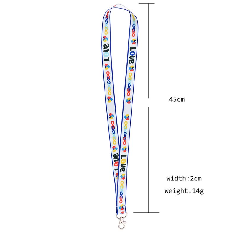 Love Autism Teacher Lanyard