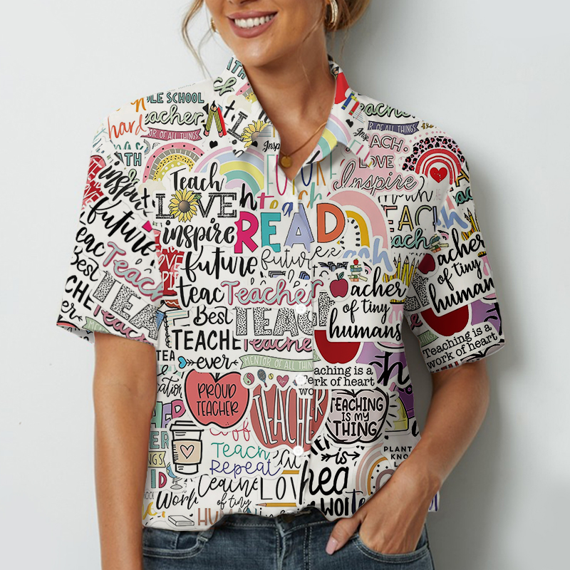 Teach Love Inspire Teacher Short Sleeve Shirt