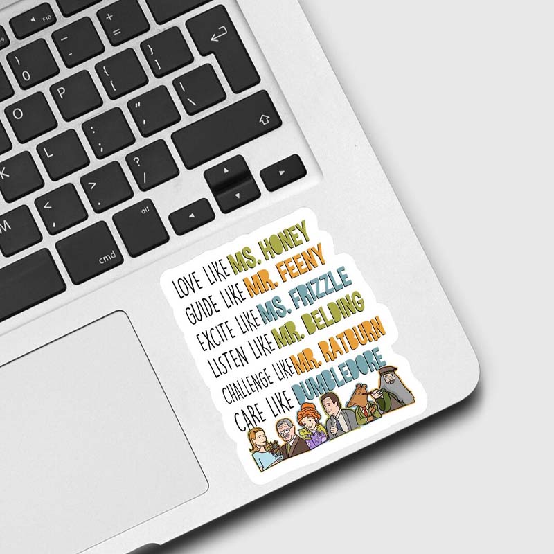 Love Guide Excite Listen Care Like Teacher Stickers