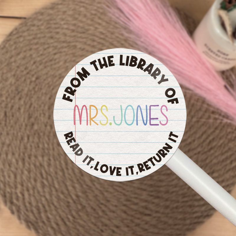 Personalized From The Library Of Read Love Return It Teacher Stickers