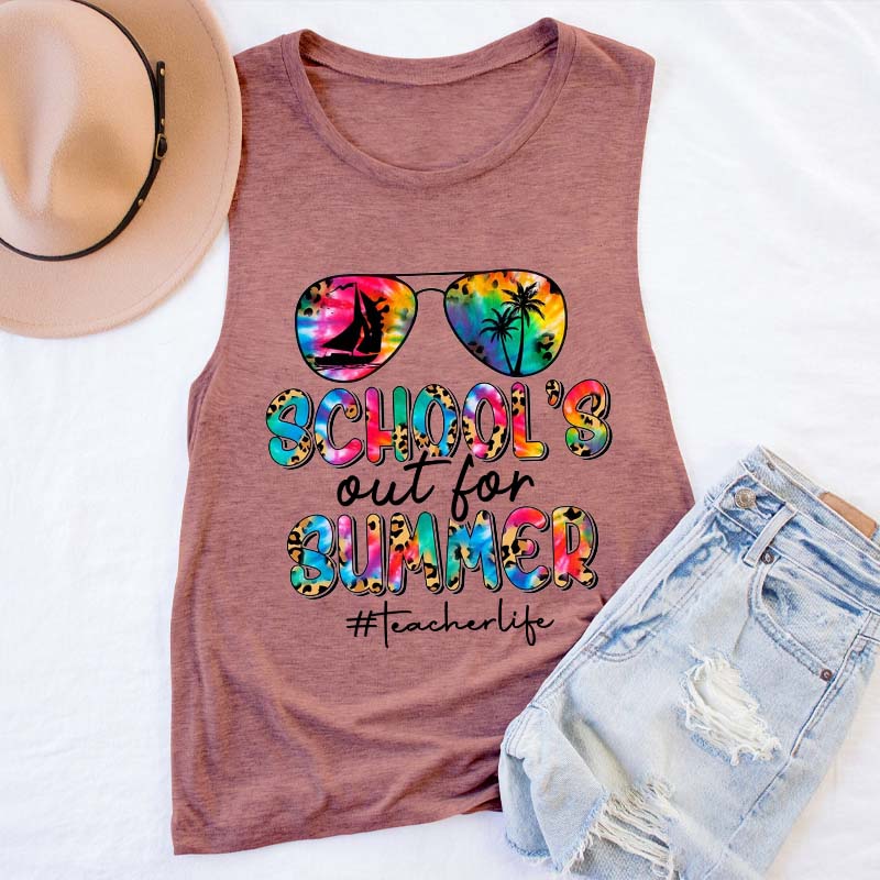 Schools Out For Summer Teacher Tank Top