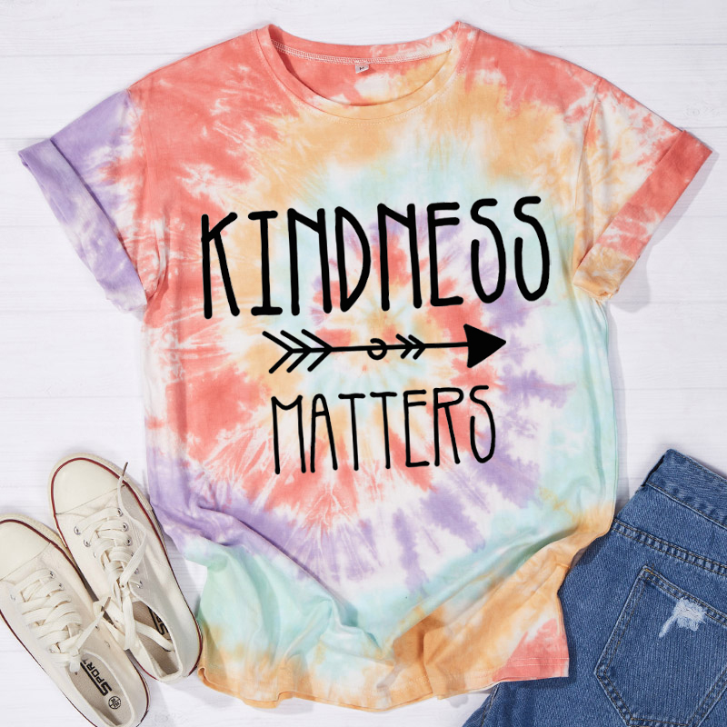 Kindness Matters Teacher Tie-dye T-Shirt