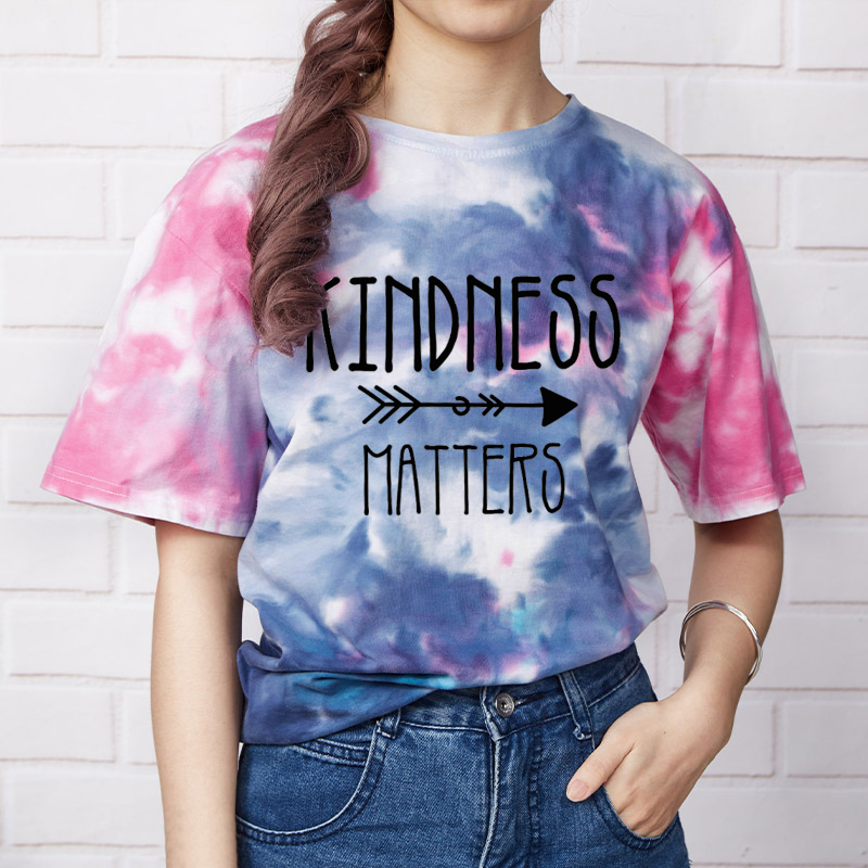 Kindness Matters Teacher Tie-dye T-Shirt