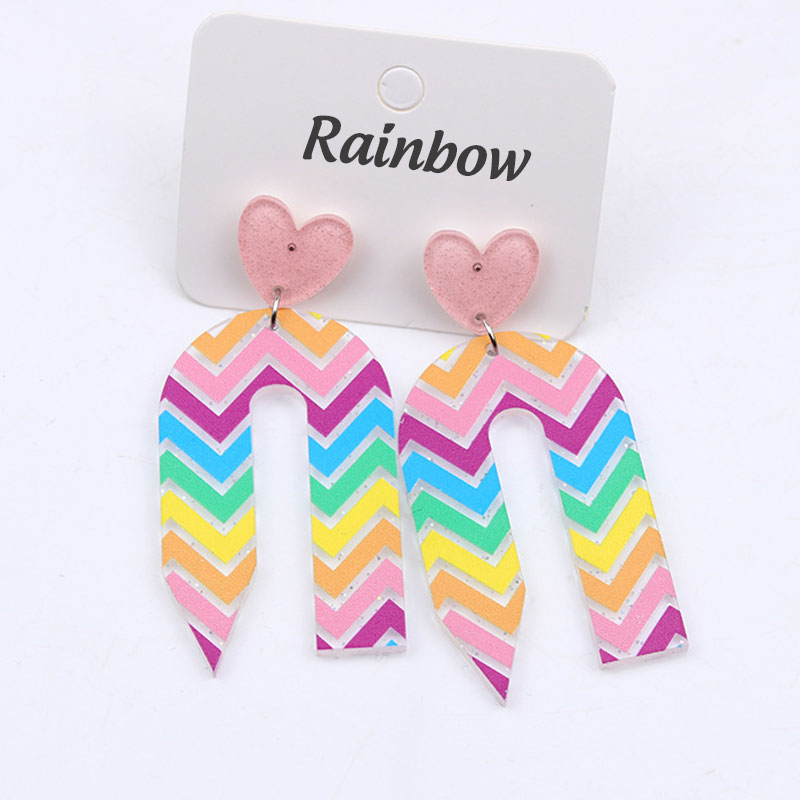 Colored Rainbow Pencil Teacher Acrylic Earrings