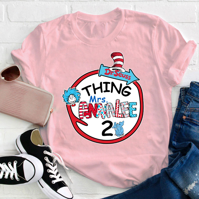 Personalized Name Children's Book Teacher T-Shirt