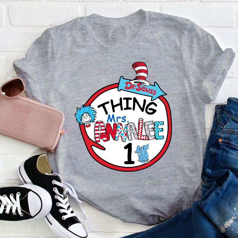 Personalized Name Children's Book Teacher T-Shirt