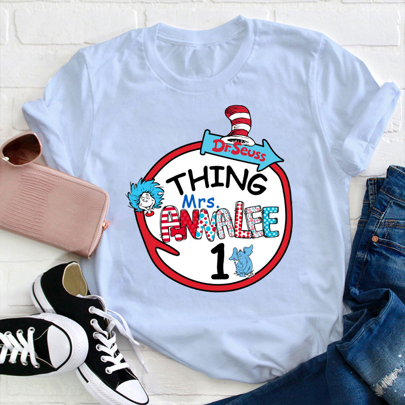 Personalized Name Children's Book Teacher T-Shirt