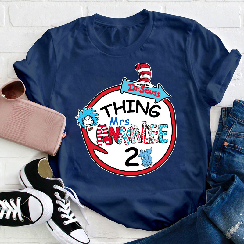 Personalized Name Children's Book Teacher T-Shirt